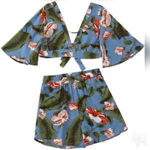 Two piece floral outfit